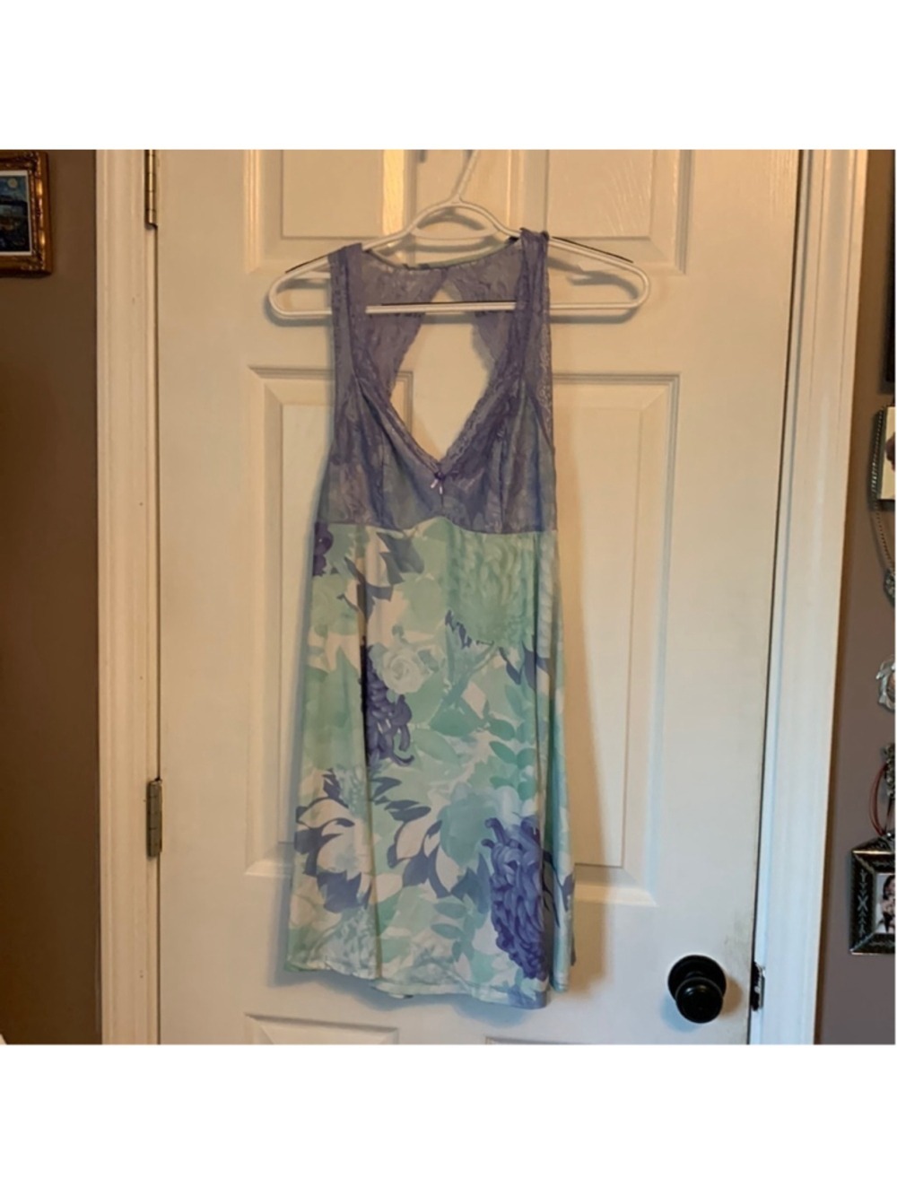 La vie en rose summer nightgown medium blue green